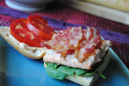 Salmon BLT with Chipotle Mayo