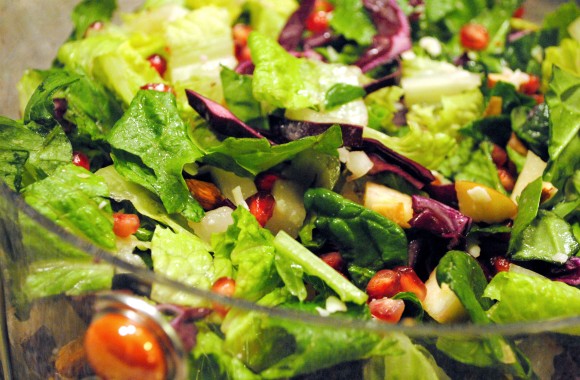 winter chopped salad pomegrate