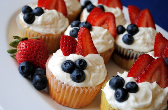 strawberries blueberries